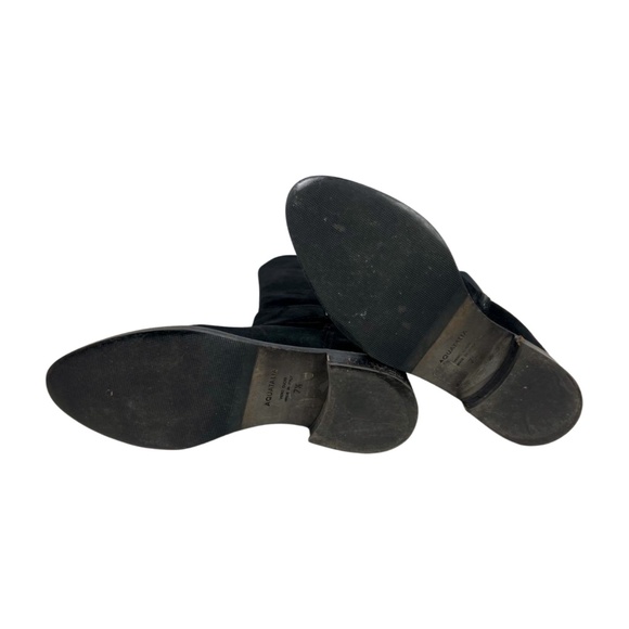 Aquatalia Giada Black Suede Knee High Riding Boots Water Resistant Italy 7.5 - Picture 7 of 10